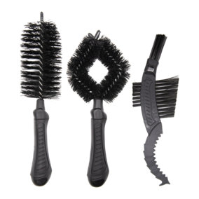 Rehook 3-Piece Bike Cleaning Brush Set - Bicycle Frame, Tyres, Chain, Drivetrain Cleaner Tool Kit
