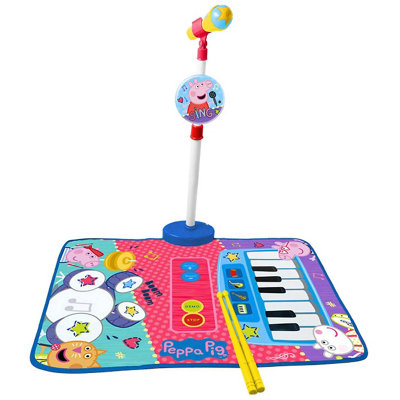 Reig Peppa Pig 3-in-1 Playmat Drum and Piano with Microphone and Drumsticks Price Comparisons | Compare The Build