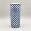 Reigate Round Umbrella Stand  - Vase - L20 x W20 x H46 cm - Blue/White