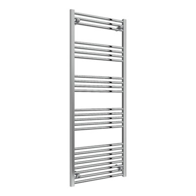 Reina Capo Flat Chrome Bathroom Heated Towel Rail 1800 x 600mm with ...