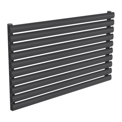 Reina Nevah Horizontal Single Panel Radiator - 590 x 1000mm - Anthracite
