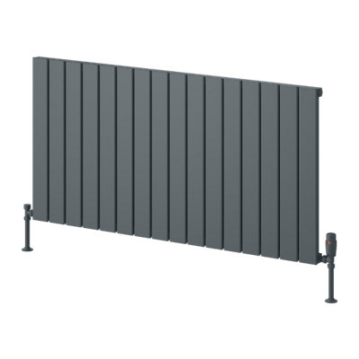 Reina Piatto Horizontal Aluminium Single Panel Radiator - size 600 x ...