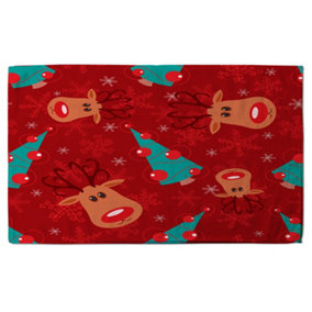 Reindeer and tree pattern (bath towel) / Default Title