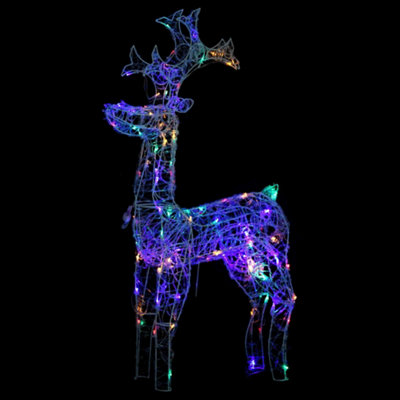Reindeer Christmas Decoration 90 LEDs 60x16x100 cm Acrylic - 5