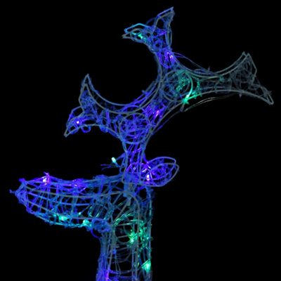 Reindeer Christmas Decoration 90 LEDs 60x16x100 cm Acrylic - 6