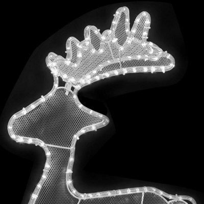 Reindeer Christmas Decoration with Mesh 306 LEDs 60x24x89cm - 5