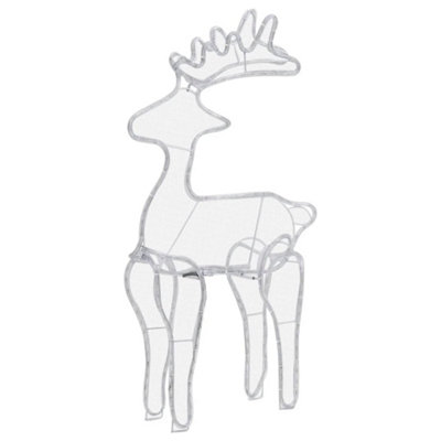 Reindeer Christmas Decoration with Mesh 306 LEDs 60x24x89cm - 6