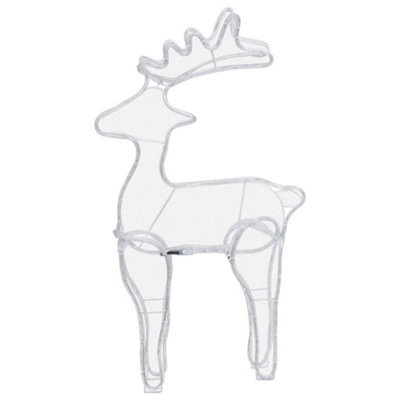 Reindeer Christmas Decoration with Mesh 306 LEDs 60x24x89cm - 7