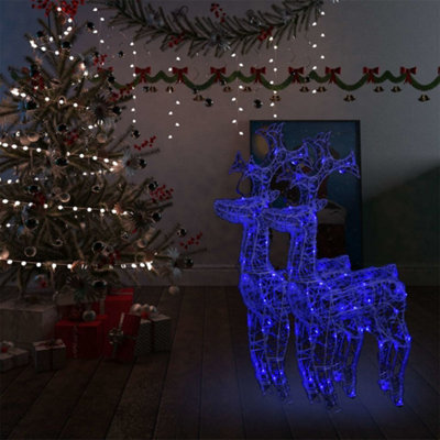 Reindeer Christmas Decorations 2 pcs 60x16x100 cm Acrylic