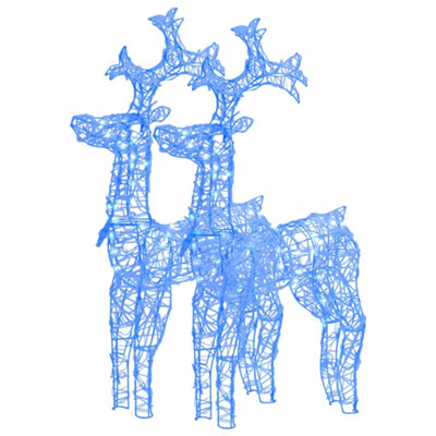 Reindeer Christmas Decorations 2 pcs 60x16x100 cm Acrylic
