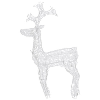 Reindeer Christmas Decorations 2 pcs 60x16x100 cm Acrylic - 4