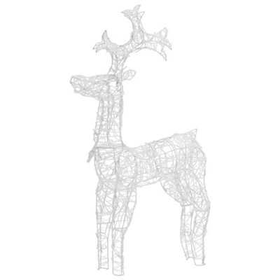 Reindeer Christmas Decorations 2 pcs 60x16x100 cm Acrylic - 5