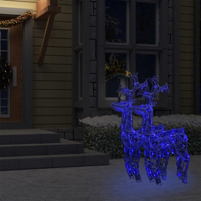 Reindeer Christmas Decorations 2 pcs 60x16x100 cm Acrylic - 8