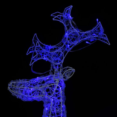 Reindeer Christmas Decorations 2 pcs 60x16x100 cm Acrylic - 9