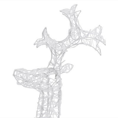 Reindeer Christmas Decorations 3 pcs 60x16x100 cm Acrylic - 5