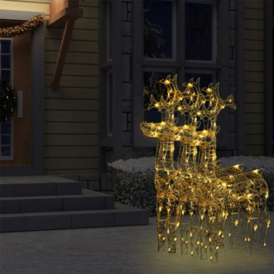 Reindeer Christmas Decorations 3 pcs 60x16x100 cm Acrylic - 7