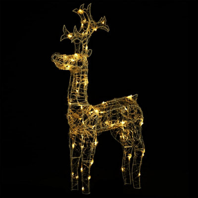 Reindeer Christmas Decorations 3 pcs 60x16x100 cm Acrylic - 8