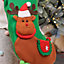 Reindeer Hanging Legs Xmas Tree Decoration Christmas Gift Bag Christmas Stocking