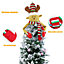 Reindeer Hugger Christmas Tree Top Hat Xmas Topper Tree Cover Home Decor