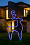 Reindeer Neon Effect Rope Light Silhouette Double Side 90 Blue LEDs Christmas Outdoor