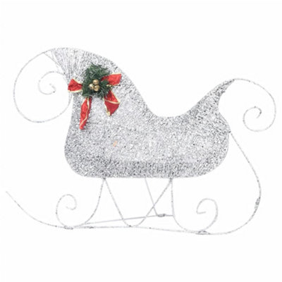 Reindeer & Sleigh Christmas Decoration 100 LEDs Outdoor Silver - 7