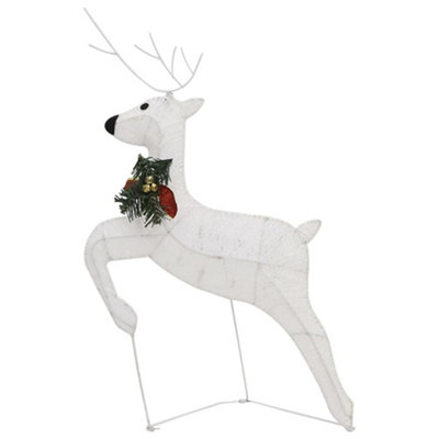 Reindeer & Sleigh Christmas Decoration 140 LEDs Outdoor White - 9