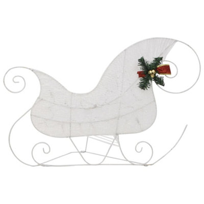 Reindeer & Sleigh Christmas Decoration 60 LEDs Outdoor White - 6