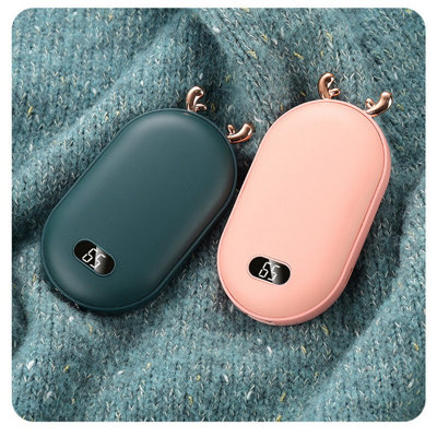 Reindeer Winter Portable Hand Warmer and 5200mAh Power Bank- Pink