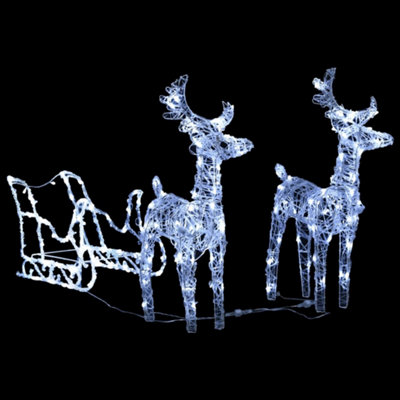 Reindeers & Sleigh Christmas Decoration 240 LEDs Acrylic - 3