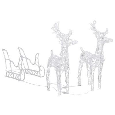 Reindeers & Sleigh Christmas Decoration 240 LEDs Acrylic - 4