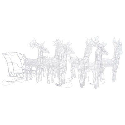 Reindeers & Sleigh Christmas Decoration 320 LEDs Acrylic - 3
