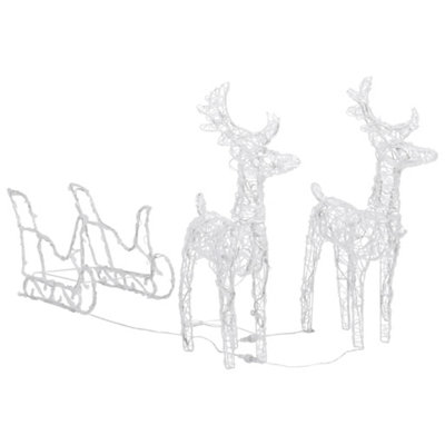 Reindeers & Sleigh Christmas Decoration 320 LEDs Acrylic - 4