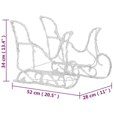 Reindeers & Sleigh Christmas Decoration 320 LEDs Acrylic - 9