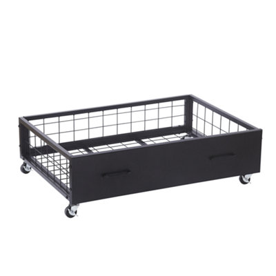 REINFORCED BEDS Metal Storage Drawers, Black, x2 Drawers per Single Purchase, Wire Mesh Frame