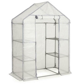 Reinforced Mesh Cover - High-Quality Mesh-Lined PVC Material Greenhouse Cover - Rollable Door With Zippers On Both Sides