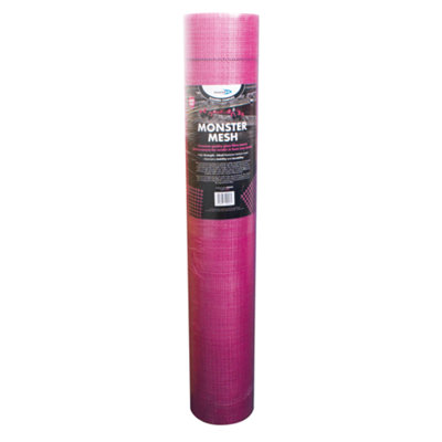 Reinforcing Fibreglass Mesh 50 SQ/M (1 x 50M) - Pink