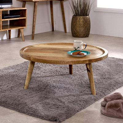 Rejoya Light Mango Wood Round Coffee Table