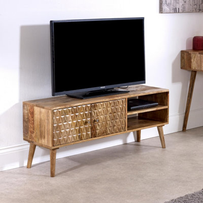 Light mango wood on sale tv unit