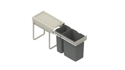 REJS recycle bin, pull out waste bin - W: 300mm (JC603), with front fixing brackets