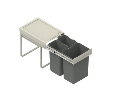 REJS recycle bin, pull out waste bin - W: 400mm (JC601), with front fixing brackets