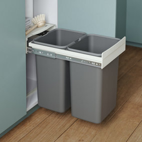 REJS recycle bin, pull out waste bin - W: 400mm (JC602), without front fixing brackets