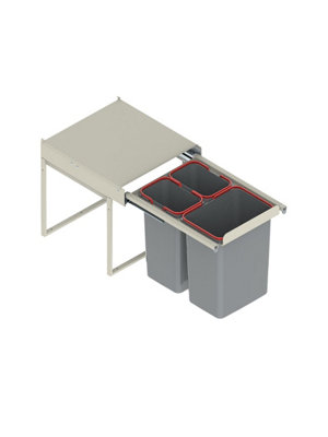 REJS recycle bin, pull out waste bin - W: 450mm (JC606-3), without front fixing brackets