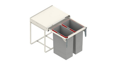 REJS recycle bin, pull out waste bin - W: 600mm (JC609M), with front fixing brackets