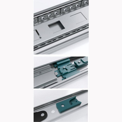 REJS Soft close ball bearing drawer runners - SOLID SLIDE L-250, H-45