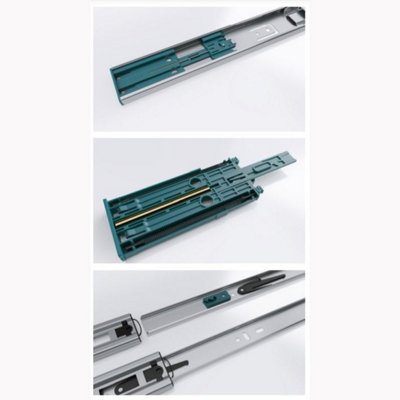 REJS Soft close ball bearing drawer runners - SOLID SLIDE L-250, H-45