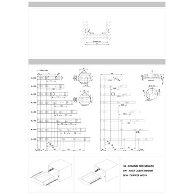 REJS Soft close ball bearing drawer runners - SOLID SLIDE L-250, H-45