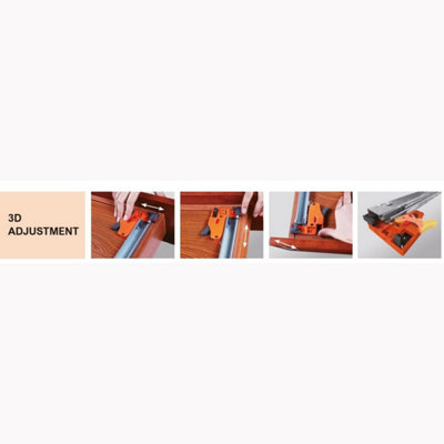 REJS Undermount Comfort Slide drawer runners soft close - 3D slide - up to 19mm board - 350 full extension