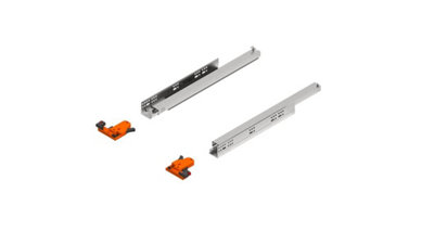 REJS Undermount drawer runners 3D Soft Close - L350 - up to 19mm board