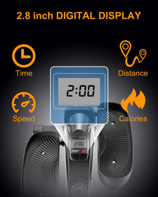 REKA Fitness 2-in-1 Leg & Foot Pedal Exerciser Elliptical Cross Trainer ...