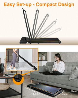REKA Fitness Home Treadmill, Walking Pad, 2.25HP Motor, 9 KPH Speed, FitShow APP